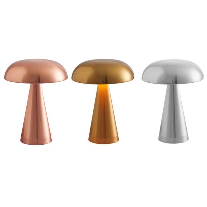 1set-mushroom-lamp-hotel-cafe-outdoor-decorative-bedside-usb-charging-night-lamp-bronze