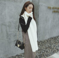 women scarf Korean wool female student long thick warm knitting winter red black white Beige scarf