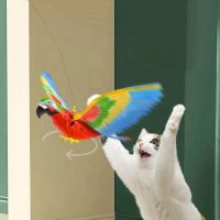 Simulation Bird Interactive Cat Toys Electric Hanging Eagle Flying Bird Cat Teasering Play Cat Stick Scratch Rope Kitten Dog Toy