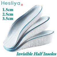 Invisble Insoles High Arch Support Height Increase Soles Half Cushion Shoes Insert Heel Lift Memory Foam Shoe Pads for Men Women Shoes Accessories