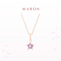 MARON - Mythical Stars Pendant with Amethyst (7.2mm) สร้อยคอพลอยดาว พลอยอเมทิสต์ เงินแท้925