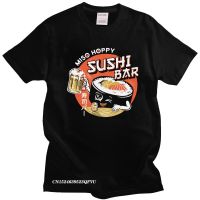 Kawaii Male Beer Homme Japanese Sushi Cotton Tshirt Alcohol Drunk Tshirt Drinking Shirt Gildan