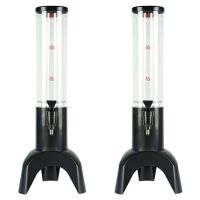 1.5L Beer Dispenser Tower Easy Clean Integrated Tap with Ice Tube Clear Beverage Tower Dispenser
