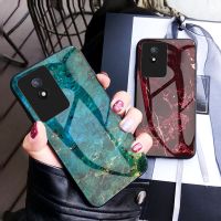 สำหรับ VIVO Y02A เคสกระจกนิรภัยกรอบ TPU แบบนุ่มเคสโทรศัพท์,เคส Y02A VIVO แข็งกันกระแทกแฟชั่นฝาหลัง