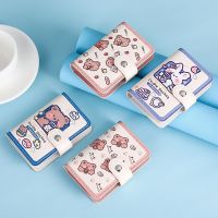 Kawaii Bear Card Holder Cute Multi Grids Business ID Credit Bank Card Case Photocards Holder Portable Wallet Korean Stationery Card Holders