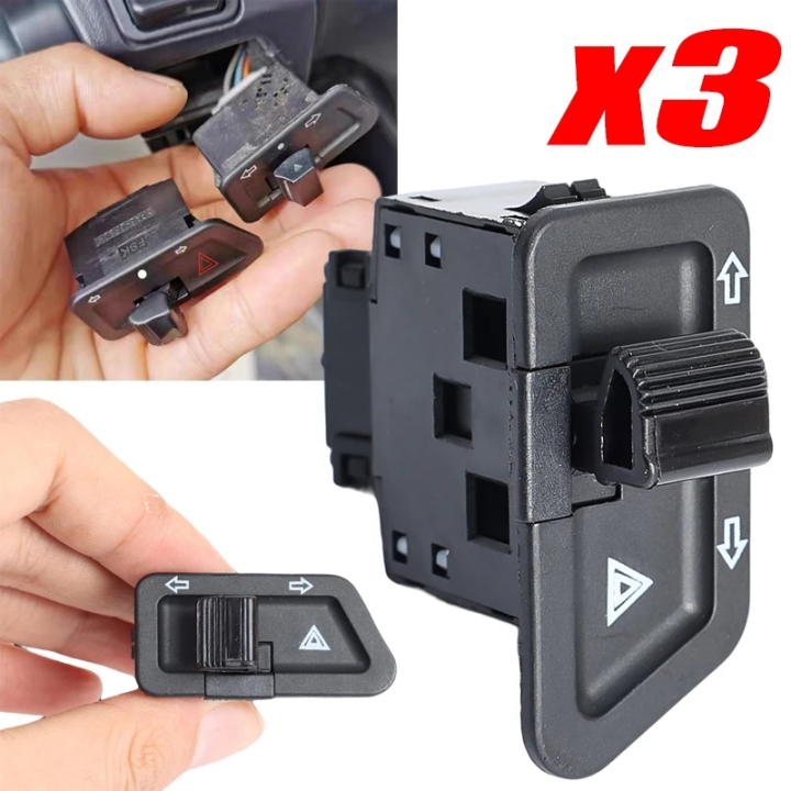 Motorcycle Turn Signal Switch Button Electric Car Warning Light Double Flash on/off Start Button