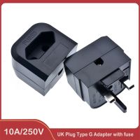 UK Plug Type G Adapter with fuse 13A EU European 2 prong round to UK Singapore Malaysia 3 Pin Conversion Power Adapter safety Shoes Accessories