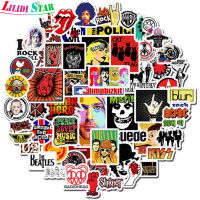 S 【คลังสินค้าพร้อม】52ชิ้น Rock Band สติ๊กเกอร์บุคลิกภาพเส้นขยุกขยิกกระเป๋าเดินทางแล็ปท็อปตู้เย็นรูปลอก Paster1【cod】