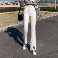 CDO DaDulove 2022 New Ins Split Jeans High Waist Wide Leg Micro Flared Mopping Pants Fashion Womens Clothing