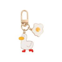 New Duck Poached Egg Keychain Ring Pendant Men And Women Couple Key Chain Bag Pendant Wholesale