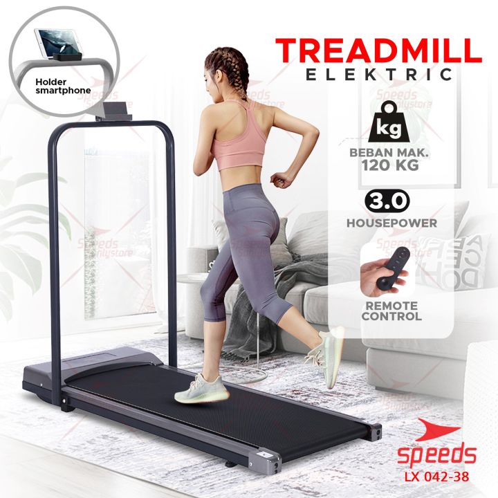 SPEEDS Walking Pad Treadmill Elektrik Treadmil Listrik Alat Fitness Gym ...