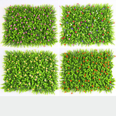 40*60cm Green Grass Artificial Turf Plants Garden Ornament Plastic Lawns Car Wall Balcony Fence For Home Decor flower wall