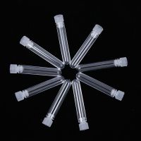 【CW】✐  10PCS/50PCS/ 12x75mm Lab Plastic Test Tubes Vials With Push Caps School Experiment Supplies Laboratory Tubete