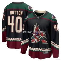 ℗✹✟ g40349011chao 037A เสื้อยืดแขนยาว พิมพ์ลาย Jay NHL Arizona Coyotes Home Hutton Jersey Hockey พลัสไซซ์