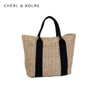 CHERL &amp; KOLRS ไหล่กระเป๋าถือสตรีสีสดใสแนวทแยงมุมข้ามกระเป๋าฟางแพคเกจความจุมากรีสอร์ทการเดินทางที่สดใหม่กระเป๋าชายหาดอเนกประสงค์