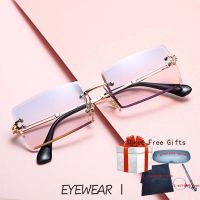 【CC】✜✈  New Sunglasses for Men Ladies Rimless Trim Gradient Anti-UV Brand Designer Classic Eyewear