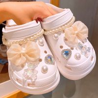 ?sotta? Croc Jibbitz แฟชั่นใหม่ DIY โบว์ Croc Pearl Chain อุปกรณ์เสริมรองเท้า [รองเท้าไม่รวม]