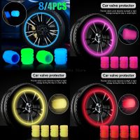 Universal Luminous Valve Cap Plastic Dust proof Tires Wheel Hub Valve Glowing Tyre Stem Covers for Car Motorcycle Bike