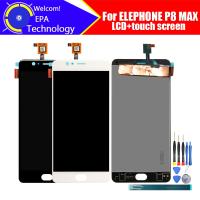 5.5 Inci Elephone P8 MAX LCD Display Rakitan Digitizer Layar Sentuh 100 Asli Baru LCD Touch Digitizer untuk p8 MAX Alat