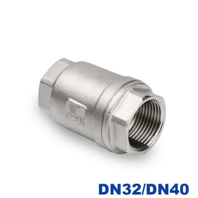 High quality Stainless Steel 201 304 316 In-Line Spring Vertical Check Valve  DN32/DN40 1-1/4" 1-1/2 inch 2 way check valve Clamps