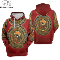 New Anubis Mens And Womens Hooded Casual Hooded Printing Fashion Mens Retro 3d Egyptian Style Red All Season Hooded Tdd53. popular