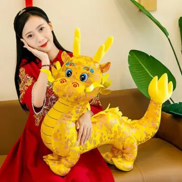 2024 Chinese New Year of the Dragon Mascot Zodiac Dragon Doll Ornament  Plush Toy Dragon Chinese Dragon Doll Cloth Doll