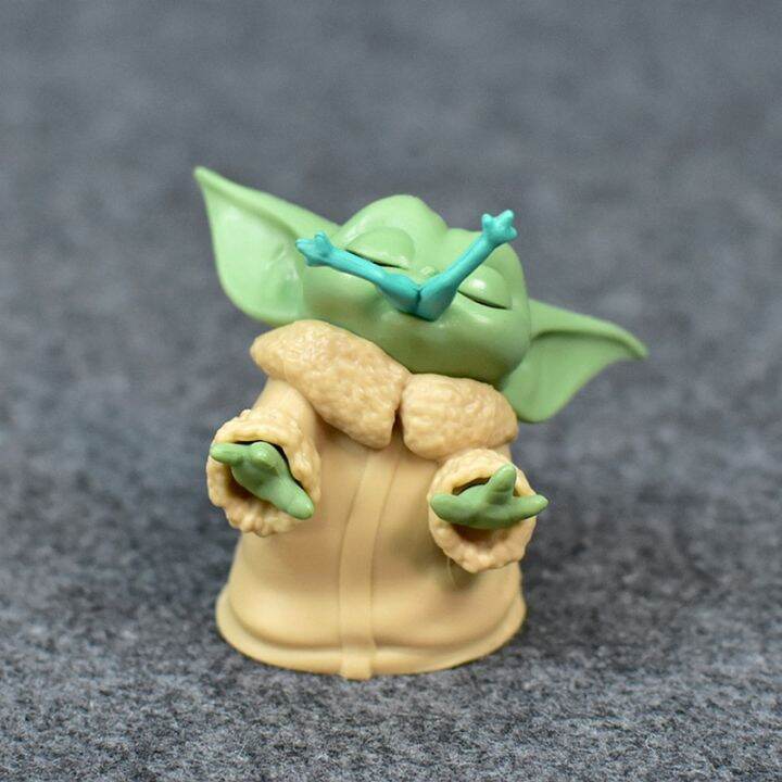 ทารก-yoda-grogu-กินกบโมเดลคอลเลกชันของเล่นการกระทำของเด็กโมเดล-yoda-ตุ๊กตาของเล่นวันเกิดสำหรับเด็ก-s