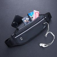 Casual Men Fanny Pack Teenager Outdoor Sports Running Cycling Waist Bag Travel Phone Pouch Bags Waterproof Male Belt Bag Running Belt