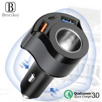 Quick Charge 3.0 USB Cigarette Lighter Car Charger for iPhone Huawei Xiaomi QC3.0 Automatic Type-C PC USB-C Fast Car Charging Car Chargers