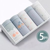 5PCS/Set Womens Panties Cotton Underwear Breathable Cute Print Briefs Panty Girls Underpants Female Lingerie M-2XL