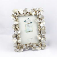 Creative retro golden picture frame American Ginkgo leaf suitable for decorative painting 4 inch 6 inch photo frame