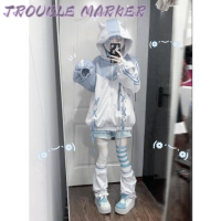 TroubleMaker เสื้อฮู้ด เสื้อแขนยาวอบอุ่น หลวมและสบาย สไตล์ นุ่มนวล น่ารัก ชิค WWY23936QQ 39Z230925