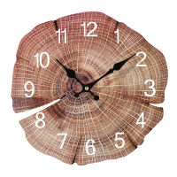 Annual Ring Wall Clock Wall Decoration LivingRoom Wooden Clock American Style Silent Creative Clocks Modern Home Decoration