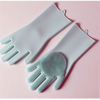 Silicone Cleaning Gloves Multifunction Magic Silicone Dish Washing Gloves Kitchen Cleaning Gloves Safety Gloves
