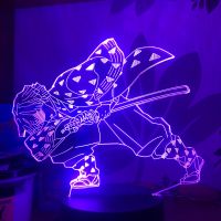 3D Led Night Light Anime Demon Slayer Agatsuma Zenitsu Figure for Kids Child Bedroom Decor Cool Kimetsu No Yaiba Lamp Gift