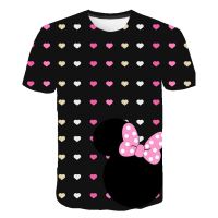 Summer Kids Mickey Mouse T-Shirts Fashion Boys Girls Tees Tops Children Disney Short Sleeves Cartoon Casual T Shirts 4-14 Years