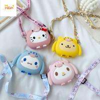 WPOT เมโลดี้ มินิ Cinnamoroll กระเป๋าใส่เหรียญ กระเป๋าโท้ท เด็กๆ สาวๆ ของขวัญเด็ก สายรัดปรับระดับได้ กระเป๋าถือ กระเป๋าสะพายข้าง กระเป๋าสะพายข้าง กระเป๋าแมสเซนเจอร์