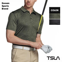 [TSLA] Mens Short Sleeve Polo Shirts, Regular fit Quick Dry Golf Shirts, Sports Performance Dri Flex Tech Solid Top Shirts I ผู้ชาย I เสื้อกีฬาชาย I แห้งเร็ว I เทศกาลสงกรานต์  (TM-MTK40)