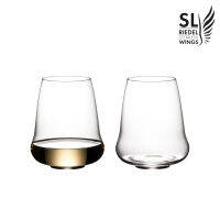 Riedel SL Stemless Wings Riesling/Sauvignon/Champagne Glass 2pcs แก้วไวน์รีสลิ่ง แก้วไวน์โซวีญงบล็อง แก้วแชมเปญ แก้วไวน์ขาว