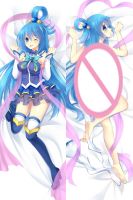 2WAY/WTKawaii Konosuba Aqua Dakimakura Beauty เคสหมอนกอดเคสคลุมหมอนรองสไตล์คอสเพลย์ปลอกหมอนที่นอนห้องนอน