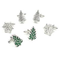 Luxury Classic Christmas Cufflinks Trees Snowflake Gentleman Cufflinks Jewelry Shirt Accessory Fashion Mens Festvial Gifts Cuff Link