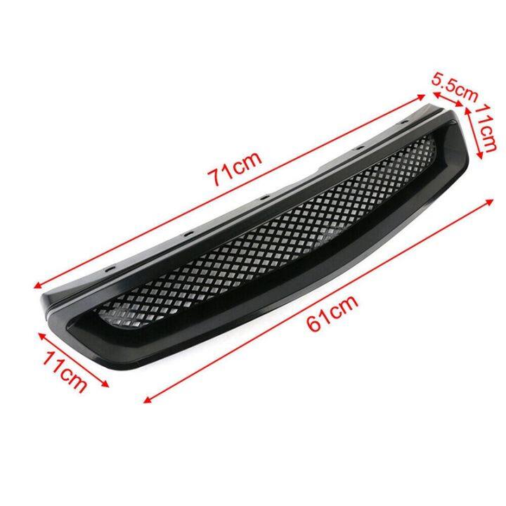 2x-ek-t-r-style-front-bumper-hood-mesh-grill-racing-grille-for-honda-civic-ek-cx-dx-ex-type-r-1999-2000-glossy-black