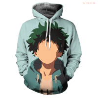 New 3D Boku No/My Hero Academia Midoriya Izuku Deku Cosplay Men/Women Sweatshirt Kids Hoodies Boy Girls Jackets Clothes Pullover Size:XS-5XL