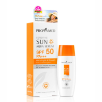 PROVAMED Sensitive Sun Aqua Serum SPF50 40ml. โปรวาเมด เซนซิทิฟ ซัน อะควา เซรั่ม โลชั่นกันแดด สำหรับผิวแพ้ง่าย