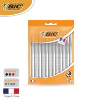 BIC บิ๊ก ปากกา ปากกาลูกลื่น Round Stic ขนาด 0.7 mm. หมึกดำ จำนวน 12 ด้าม