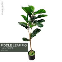 Fiddle Leaf Fig- ไทรใบสักปลอม สูง90CM ต้นไม้ปลอมเกรดพรีเมี่ยม ต้นไม้ประดิษฐ์ ตกแต่งบ้าน ตกแต่งคอนโด ต้นไม้ปลอมใหญ่ Premium Artificial Plant for Decoration