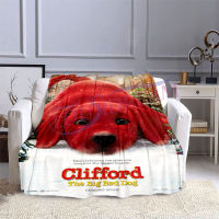 Clifford The Big Red Dog Ultra Soft Fleece Flannel Blanket Christmas Cartoon Fleece Lamb Wool Throw Blanket for Bedroom Sofa