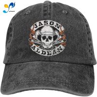 Hats For Women Jason Aldean Unisex Denim Hat Can Adjust Denim Cap Baseball Cap Black