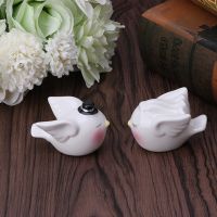 Bride Groom Loving Birds Ceramic Salt Pepper Shaker Pot Set Wedding Home Decor