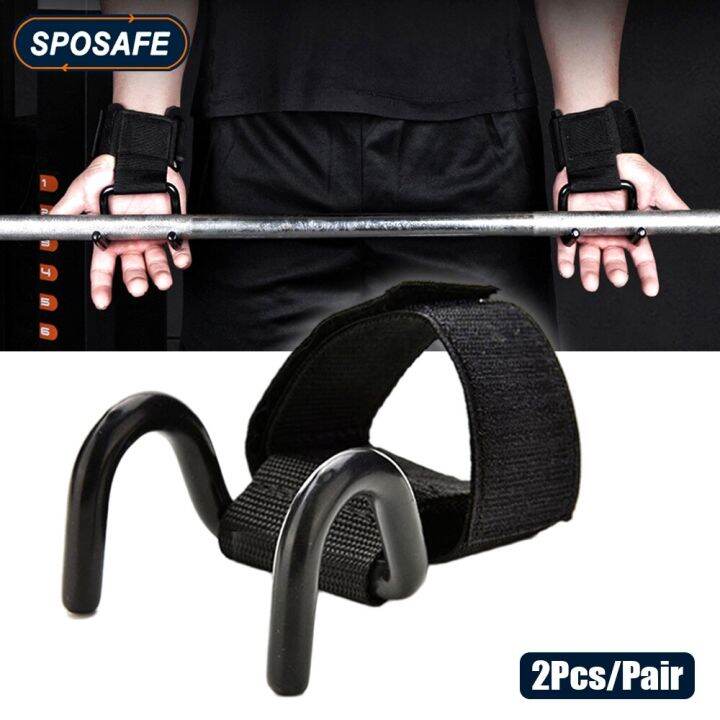Weight Lifting Hooks Gym Fitness Set Weightlifting Wrist Straps Heavy